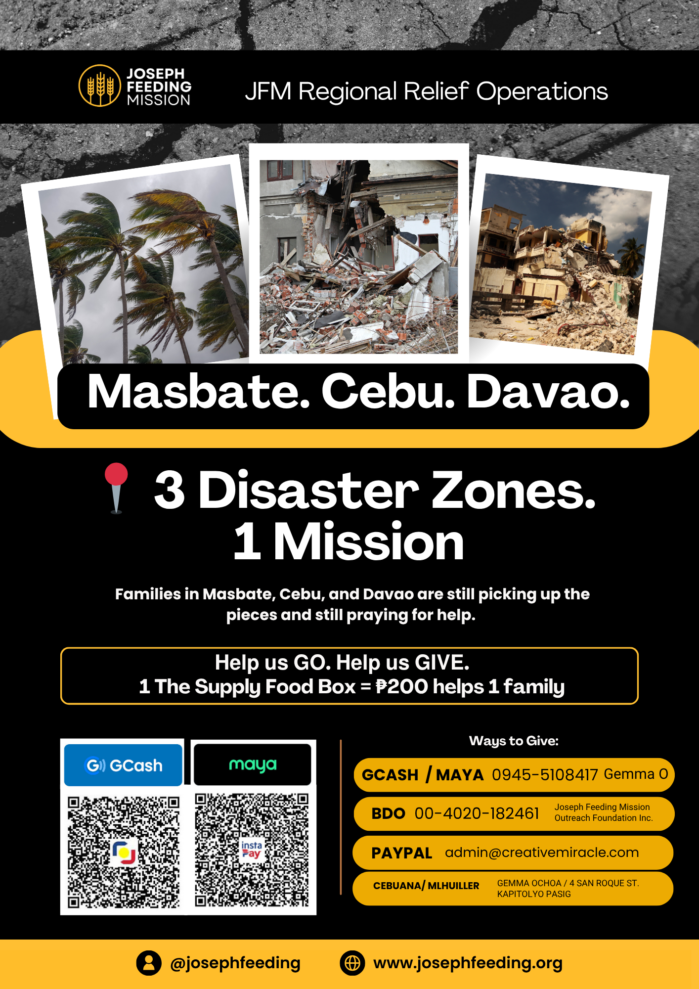 Masbate Cebu Davao Outreach